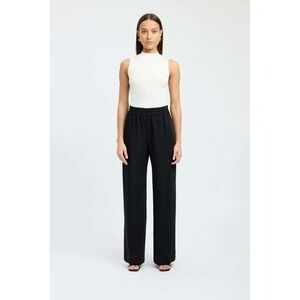 Kookai $200 Women's Black Maria Wide Leg High Waisted Pull Trouser Pants AU6/US2